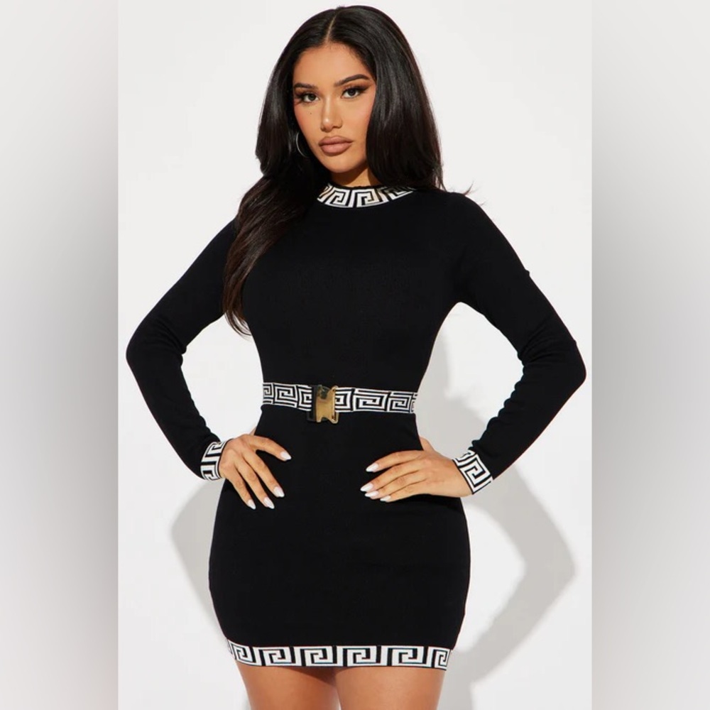 Fashion Nova is a Chilly Season Sweater Mini Dress S/M